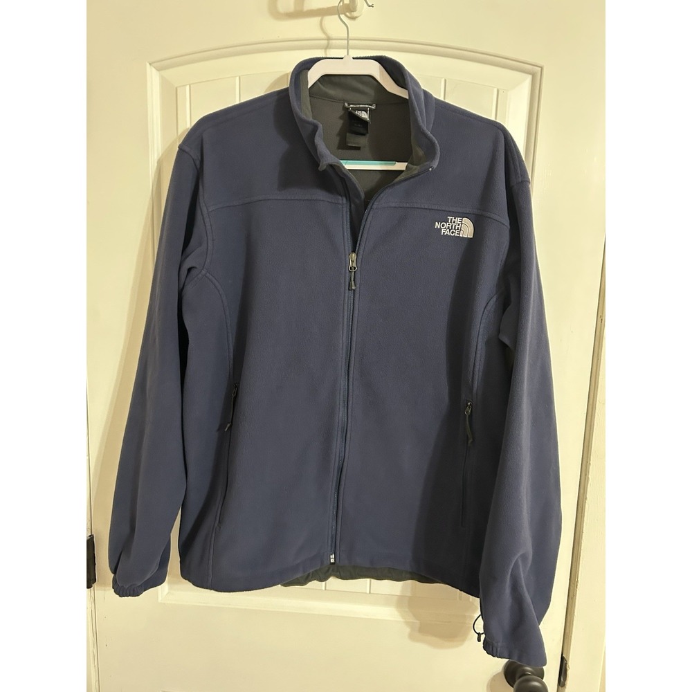 The‎ North Face Men's  XL Full Zip Fleece jacket Navy RN#61661 CA# 30516